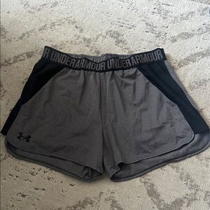 Under Armour Women's Athletic Shorts in Gray and Black